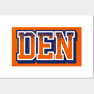 Denver Football Retro Sports Letters Posters and Art